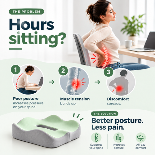 Ergonomic Cushion for All-Day Comfort